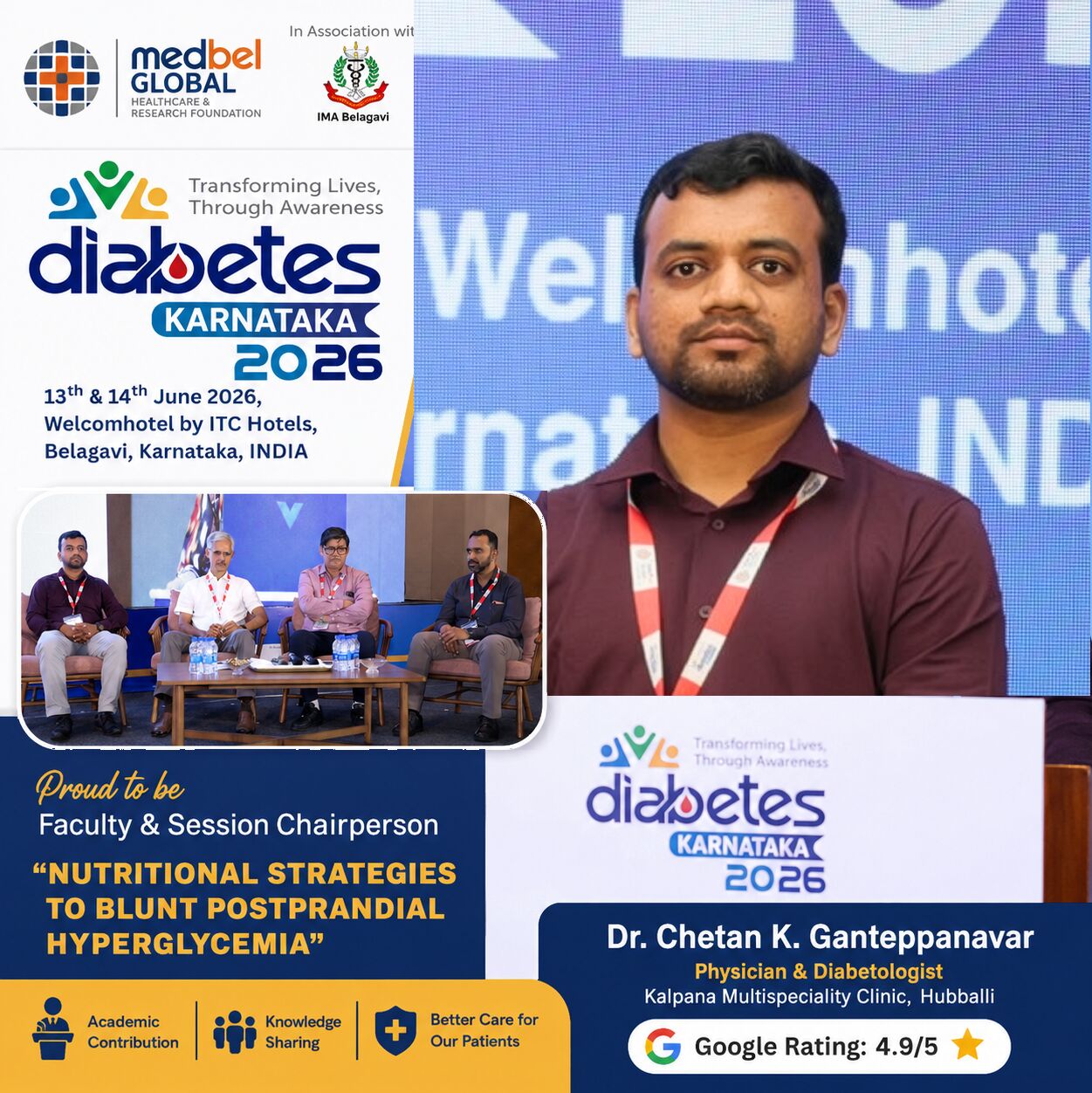 A Proud Academic Milestone in My Journey as a Physician and Diabetologist - Dr Chetan K Ganteppanavar, Hubballi